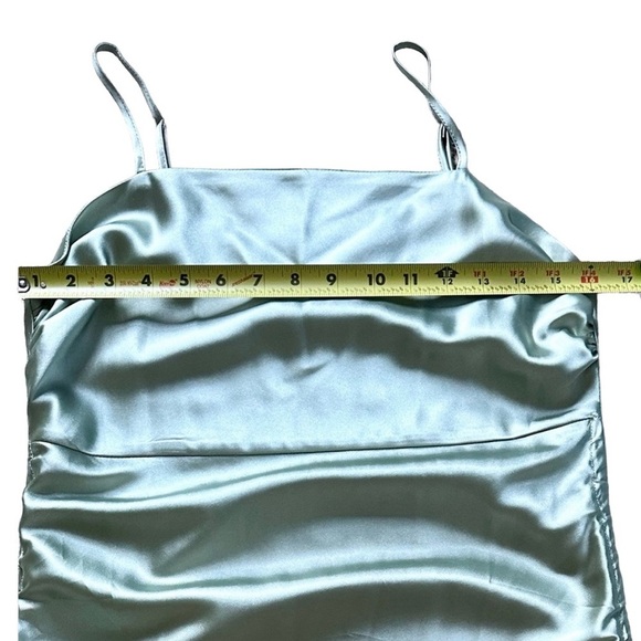 Pretty Green Satin Dress Size Small Homecoming Party Evening Cocktail - Picture 6 of 11